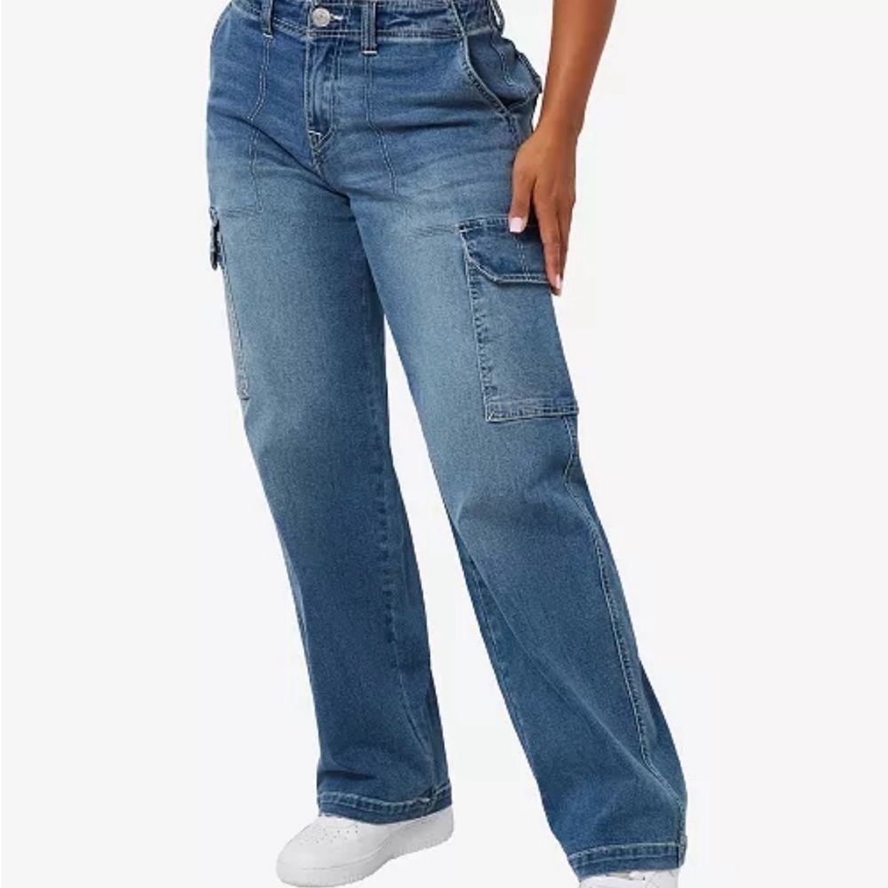 True Religion Baggy Cargo Straight Jeans Size 29